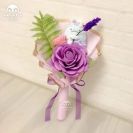 【結婚禮物/畢業花/謝師/生日禮物】角落生物恐龍不織布玫瑰手作花
