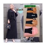 DESYA SET 3 IN ONE MATERIAL COTTON MEMERI LILIT DADA 44 INCHI LABUH CARDIGAN 74CM LABUH SKIRT 95 CM 