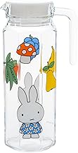 Cozy Company 8644012MD Miffy Glass Pot Juice Jug MIFFY DELICIOUS 43.4 fl oz (1,100 cc) W 4.9 x D 3.5