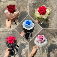 Velvet flower bouquet of 1 flower