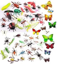 OOTSR 39 Pcs Random Plastic Insects Bug Toys for Kids Boys, 2-6” Fake Bugs - Fake Spiders, Cockroach
