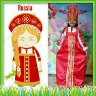 Ready Kostum Negara Rusia/Baju Anak Cewe/Baju Tradisional