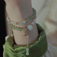 Cloud Water Ballad New Chinese Style Bamboo Beaded Bracelet Women Retro Natural Jade Chinese Style B