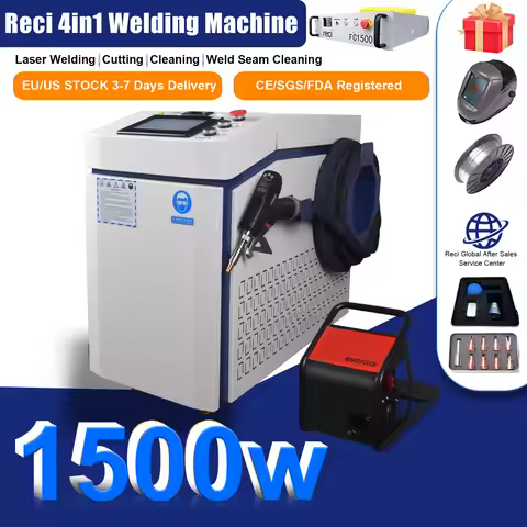 [EU/US STOCK] 1500W Laser Welding Machine 4 IN 1 Welder 1500W RECI Laser Source S&A Chiller for Meta