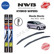 NWB Hybrid U Hook Wiper Set for Mazda Biante (Year 2013-2018) (26"/16")