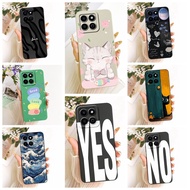Cover For Honor X7c Casing ALT-LX2 Silicone Luxury Fashion Flowers Kawaii Cute 2D Painted Shockproof