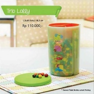 Tupperware trio lolly canister 1.5L 3-compartment Jar/