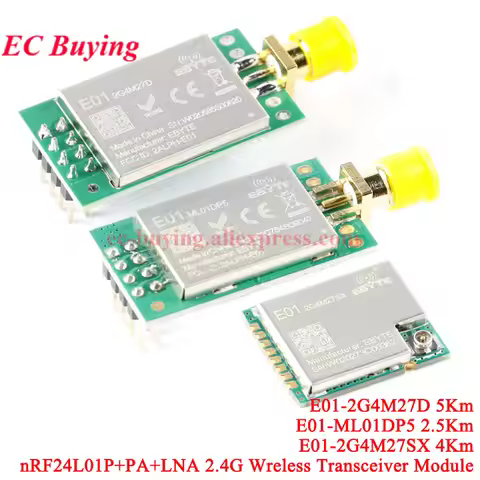 1-5Pcs E01-2G4M27D E01-ML01DP5 E01-2G4M27SX EByte NRF24L01P NRF24L01 PA LNA Long Range 2.4GHz SPI DI