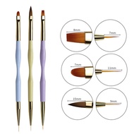 3Pcs Dual End Nail Art Brush Nail Art Line Painting Pen Acrylic UV Gel Brushes Drawing Nail Manicure