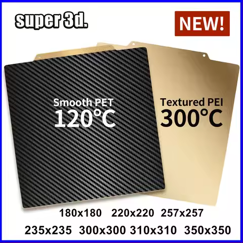 PEI Sheet 350/310/300/235/180 Double Sided PET PEI Magnetic Build Plate Spring Steel Sheet Ender 3 U
