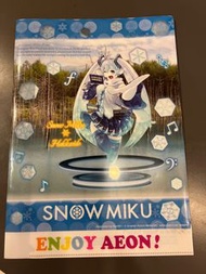 初音SNOW MIKU北海道L型雙面資料夾aeon限量贈品