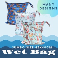 JUMBO XL Personalised Name Customised Wet Bag Waterproof Diaper Bag Wetbag Baby Toddler Kids 45x40cm