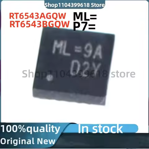 (5-10piece)100% New RT6543AGQW RT6543A ML=4L ML=** RT6543BGQW RT6543B P7=6F P7=** QFN-20 Chip
