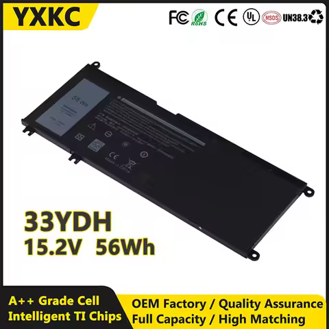 YXKC 33YDH Laptop Battery for Dell Inspiron 15 7577 17 7000 7773 7778 7786 7779 2in1 G3 15 3579 G3-1