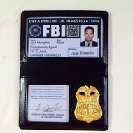 [Yuyourong] Direct Sales Hot Streaming American Drama FBI Nick Badge Card Holder Document Holder Can