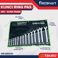Tekiro Kunci Ring Pas Set 14 Pcs (8-32 mm) Sunk Panel