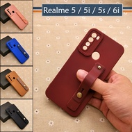 Realme 5 Realme 5S Realme 5i Realme 6i Simple Ring I-Ring Back Case TPU Soft Cover Casing Colorful S