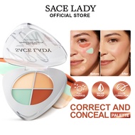 SACE LADY Full Coverage Pro Zone Concealer Palette Waterproof Color Correction 4 Color Concealers