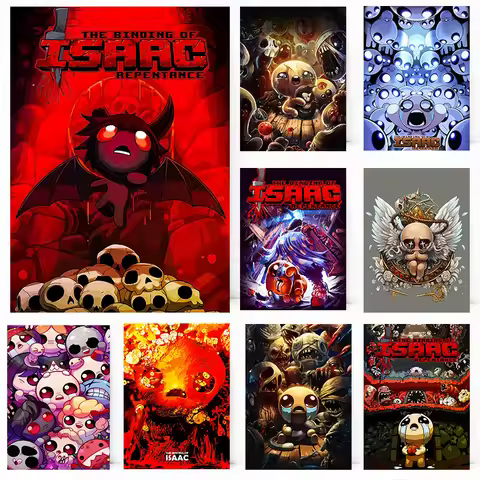 Game The Binding of Isaac Poster Roguelike Games Prints Canvas Painting The Binding of Isaac Wall Ar