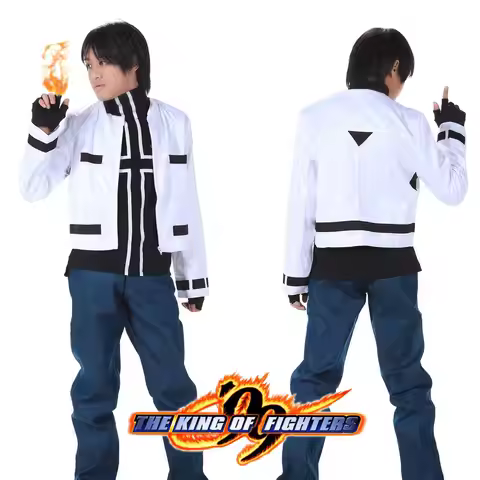 Anime KYO KUSANAGI Cosplay Costume White jacket pants The King of Fighters '99 Uniform Halloween Car