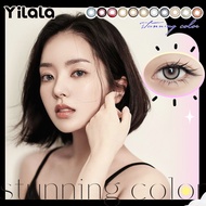 แฟชั่น 0.00~-4.50 คอนแทคเลนส์สีเทาน้ำตาล 14.5mm คอนแทคเลนส์สายตาสั้น 6 เดือน 2 ชิ้น ชุดคอนแทคเลนส์สา