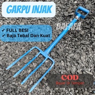 HARGA PROMO Garpu Tanah Bahan Full Besi - Garpu Injak Alat Berkebun - Garbu Super Kuat Bahan Baja Te
