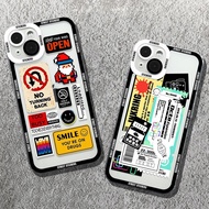 Street Fashion Stickers Phone Case For Xiaomi Mi 12T Pro 12 Lite 11T 11 10T 13 Pro Transparent Shockproof Soft Cover