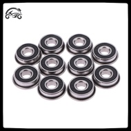 [8C11] 10Pcs F695-2 Stainless Steel Bearing Flanged Miniature Deep Groove Ball Bearings F695  Ball B