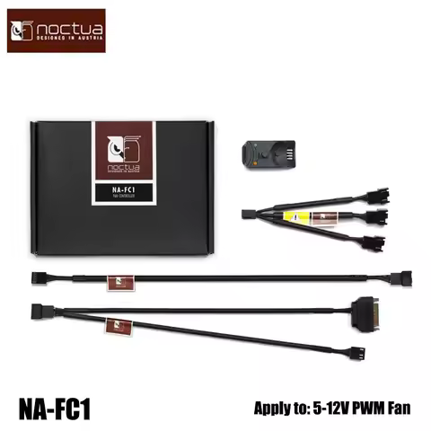 Noctua NA-FC1 For 4-pin PWM Fan/Highly Flexible Controller/Manual Deceleration/ Control 3 Fans at Th