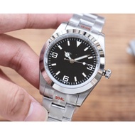 Men's automatic watch, automatic mechanical watch, 41mm, 904L steel strap folding buckle, night glow