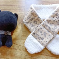 【短圍巾】知秋 | 韓國羊羔絨拼接交叉圍巾 兒童圍巾寵圍脖圍