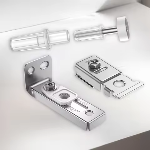 2Pcs Bifold Door Hardware Repair Kit Include Top & Bottom Bracket Bifold Closet Door Hardware Kit wi