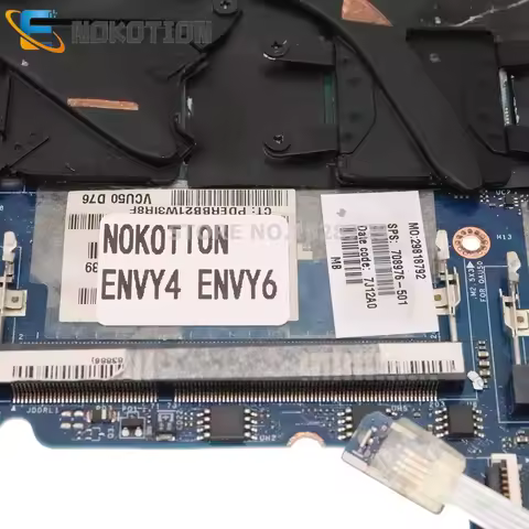 For HP ENVY4 ENVY6 Laptop Motherboard SR0N6 I7-3517U CPU HD7600M 1G+Heatsink 708976-501 708976-001 Q
