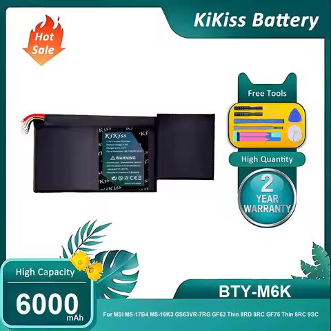 BTY-M6K Battery For MSI MS-17B4 MS-16K3 GS63VR-7RG GF63 Thin 8RD 8RC GF75 Thin 8RC 9SC GF65 GS63VR 7