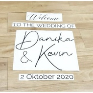 [SMALL] Custom Sticker Decal Board Welcome Board Wedding Proposal Event Wedding Engagement Sangjit