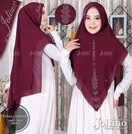 Khimar Syari Ceruty Zafina (L) Swarosky / Hijab Syari Ceruty / Jilbab Syari / Kerudung
