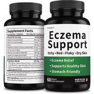 Eczema Relief for Itchy, Irritated, Dry Skin, Skin Health Supplement for Clear-Looking Skin, with Zi