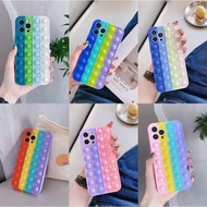 ✔Realme Casing C25 C21 C21y C20 C15 C12 C11 C3 5 5I 8 8Pro Pop It Case Rainbow Silicone Full Cover