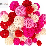 Wicker Rattan Balls Bowl Fillers Vase Fillers for Wedding for Birthday  Home Table Decor 42PCS