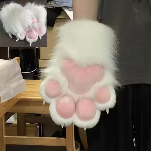 In Stock Fursuit Kigurumi Cat Paws Cartoon Plush Furry Cosplay Kig Costume Nail Tiger Claws Full Fin