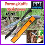SAM LEE M2222 Parang Knife With Canvas Cover Outdoor Gardening Tools Pisau Parang Pisau Kebun (16"/1