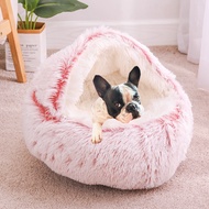 Dog Bed Round Plush Cat Warm Bed House Soft Long Plush Pet Dog Bed For Small Dogs Cat Nest 2 In 1 Cat Bed Cushion Sleeping Sofa