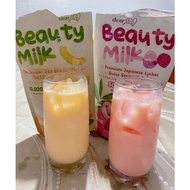 beauty milk  melon. leche strawbery 10sachet