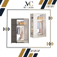 𝗠𝗜 𝗖𝗔𝗦𝗔 Keluli Tahan Karat SJ Almari Pakaian Almari Pakaian DIY Almari Pakaian Berbilang Lapisan Kab