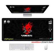 Mouse Pad Cyberpunk 2077 Samurai Warrior Desk Mat Waterproof Anti-Slip Personalized Mousepad Large M