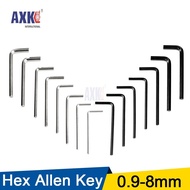 5-10pcs L shaped hex hexagon key allen wrench 0.9mm 1.5mm 2mm 2.5mm 3mm 4mm 5mm 6mm 8mm carbon steel