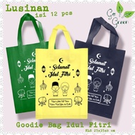 Lusinan Goodie Bag Tas Kain Spunbond Lebaran Idul Fitri 2024 Ukuran Jumbo Besar Kecil 20x26 25x35 30x40 38x45 Kantong Belanja Hampers Goodybag Souvenir Parsel Sembako Paper bag Snack ToteBag Parcel Hantaran Toples Kue Kering Nasi Kotak Murah