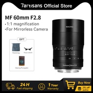 7artisans 60mm F2.8 APS-C Manual ro Prime Lens For Canon EOS-M M50 Mark II Sony E ZVE10 Alpha 6400 F