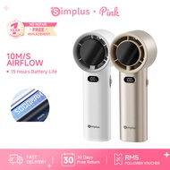 SimplusPink Handheld Mini Fan 10m/s High Speed 100 Stepless Speeds 15h Battery Life Three-Phase Brus