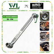 HITTO Double Flexible E Socket Wrench E6xE8 E10xE12 E12xE14 Flex Head E Type Socket Spanner